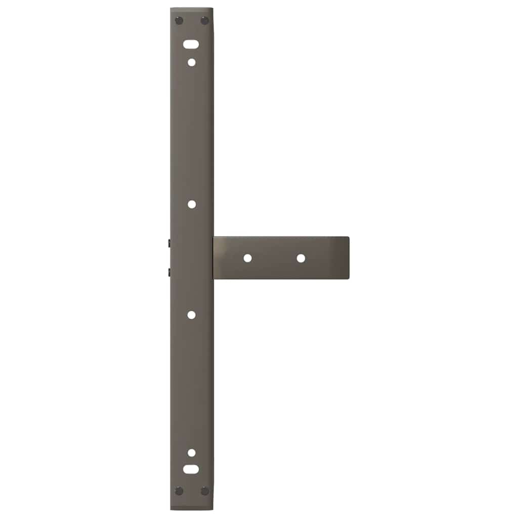 sofabordsben T-formet 2 stk. sort 60x25x(42-43) cm stål