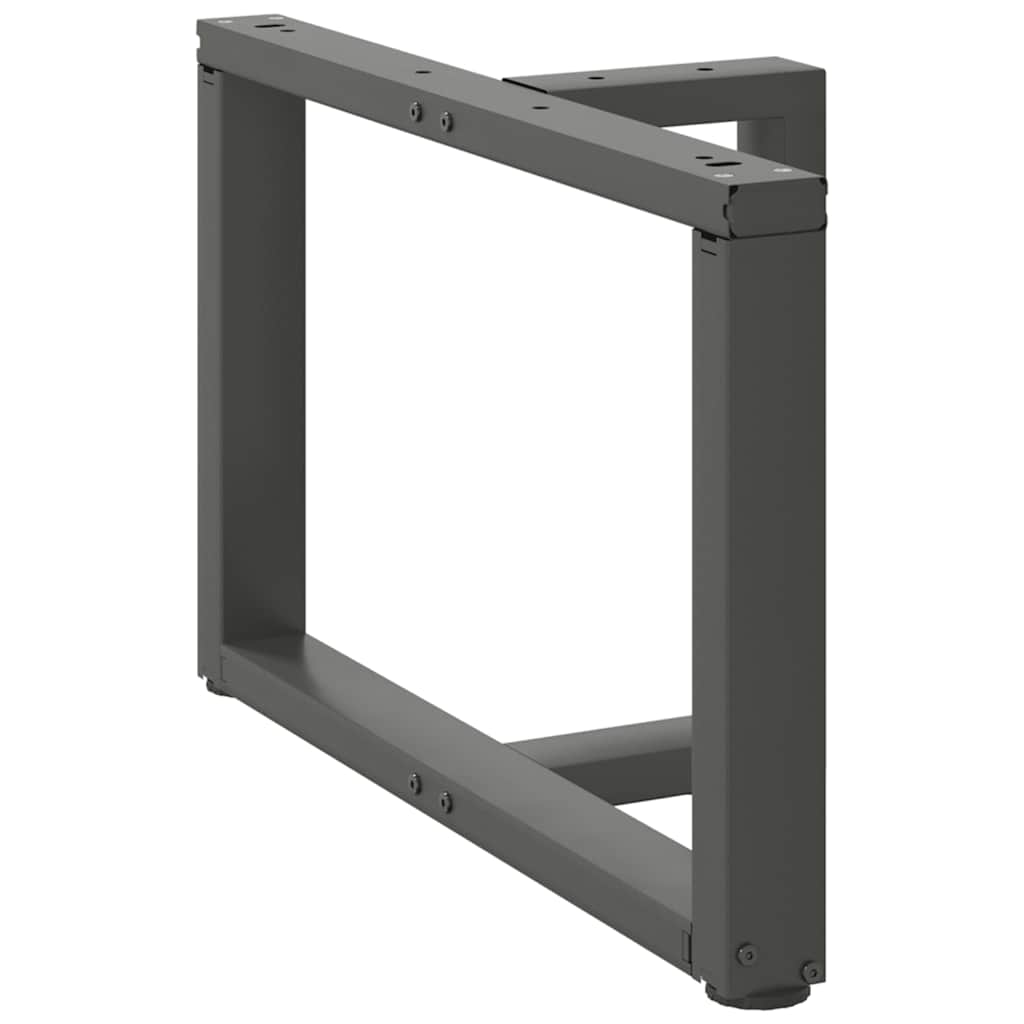 sofabordsben T-formet 2 stk. antracit 70x25x(42-43) cm stål