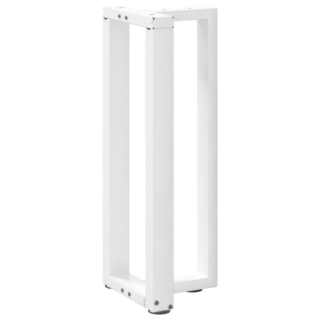 konsolbordben T-formet 2 stk. hvid 25x28x(72-73) cm stål
