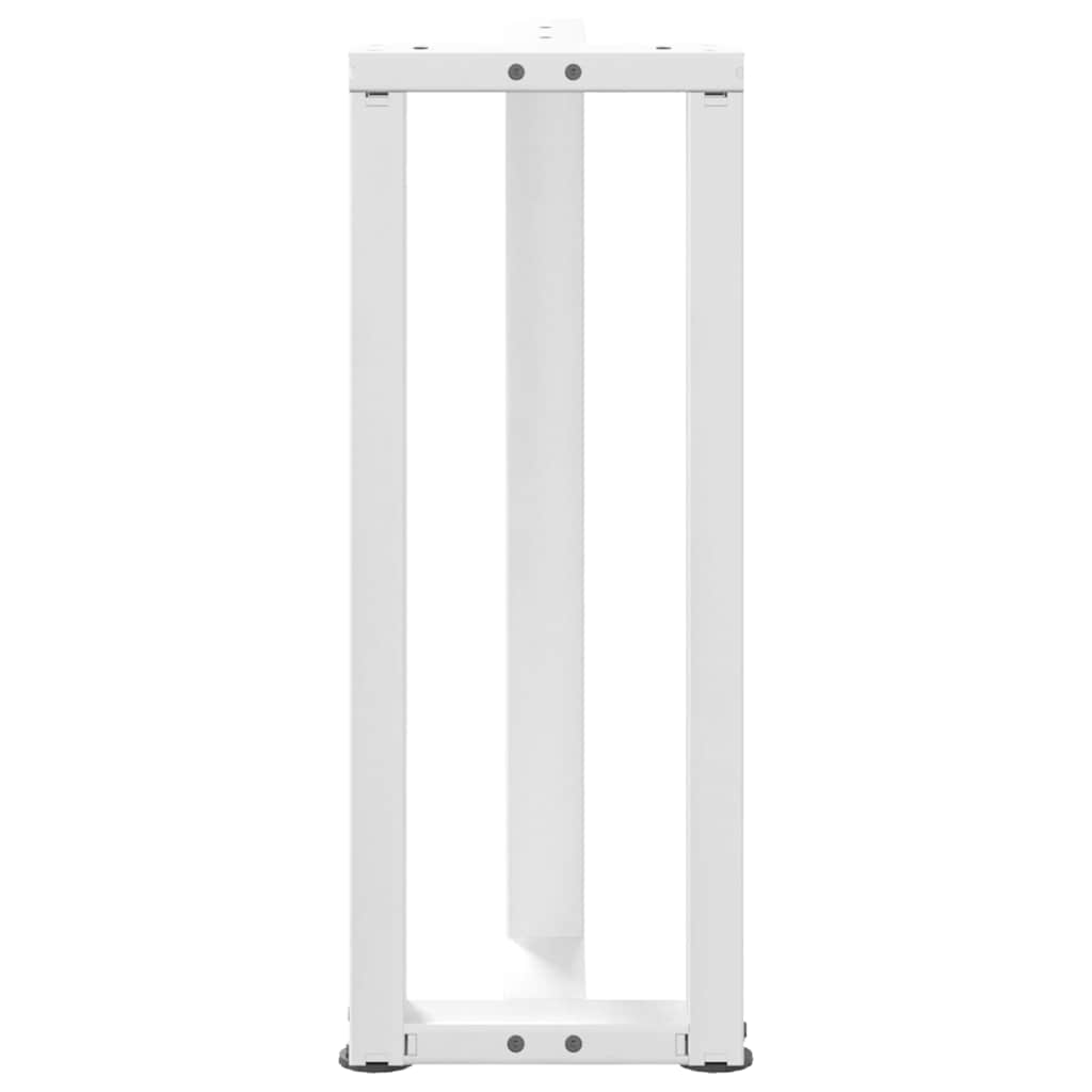 konsolbordben T-formet 2 stk. hvid 25x28x(72-73) cm stål