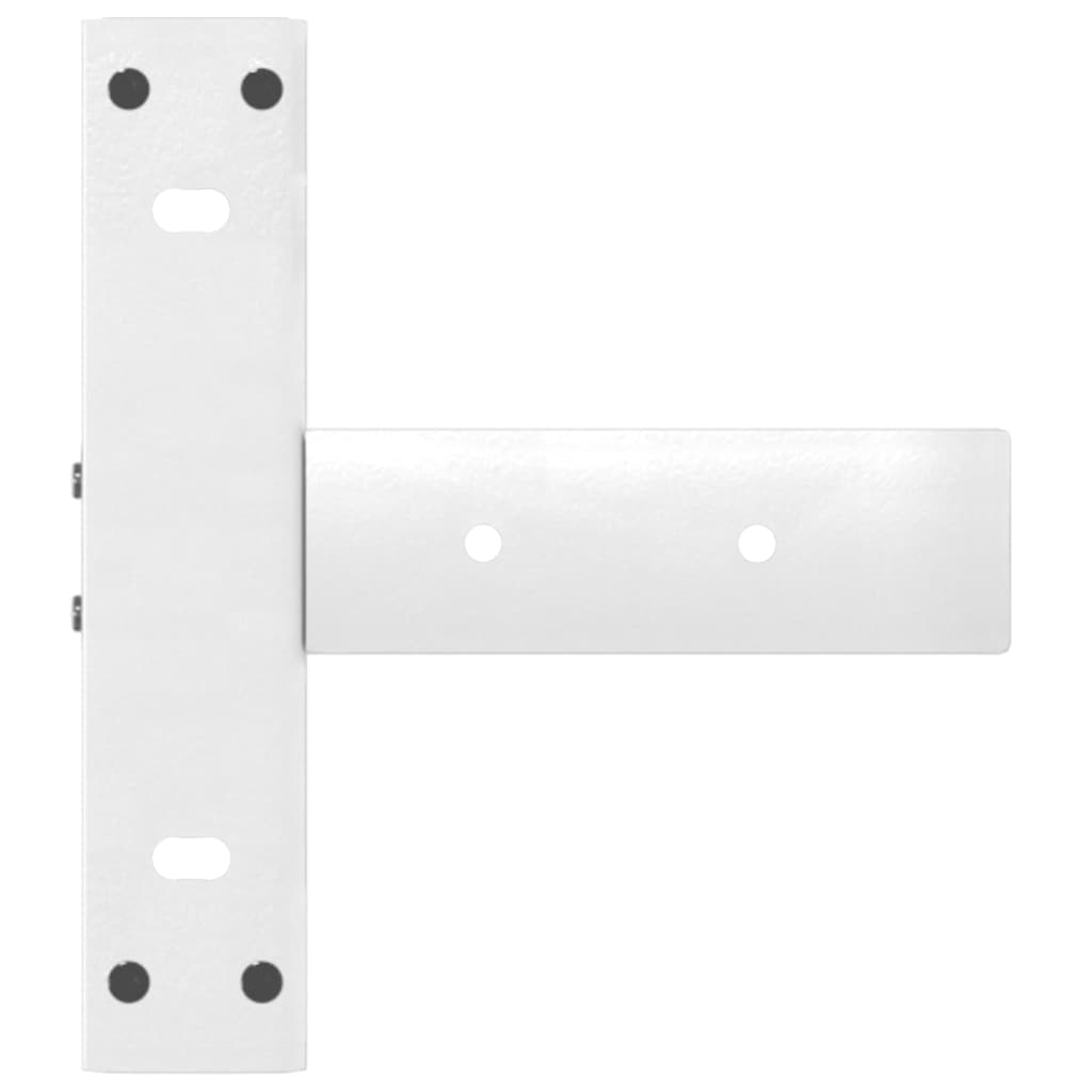 konsolbordben T-formet 2 stk. hvid 25x28x(72-73) cm stål