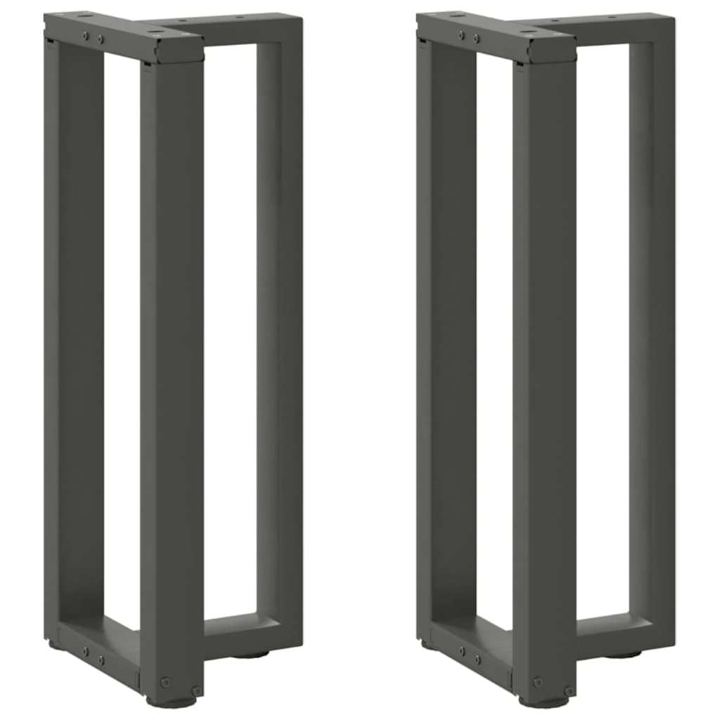 konsolbordben T-formet 2 stk. antracit 25x28x(72-73) cm stål