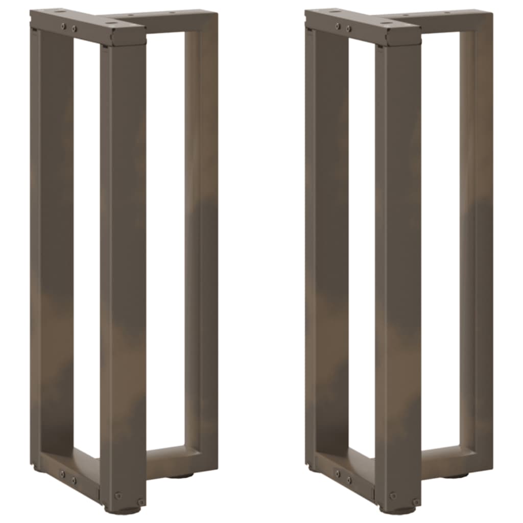 konsolbordben T-formet 2 stk. sort 25x28x(72-73) cm stål