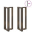 konsolbordben T-formet 2 stk. sort 25x28x(72-73) cm stål
