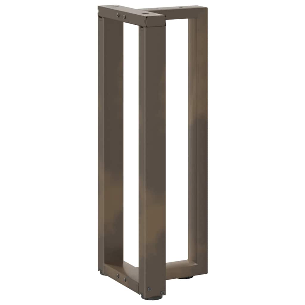 konsolbordben T-formet 2 stk. sort 25x28x(72-73) cm stål
