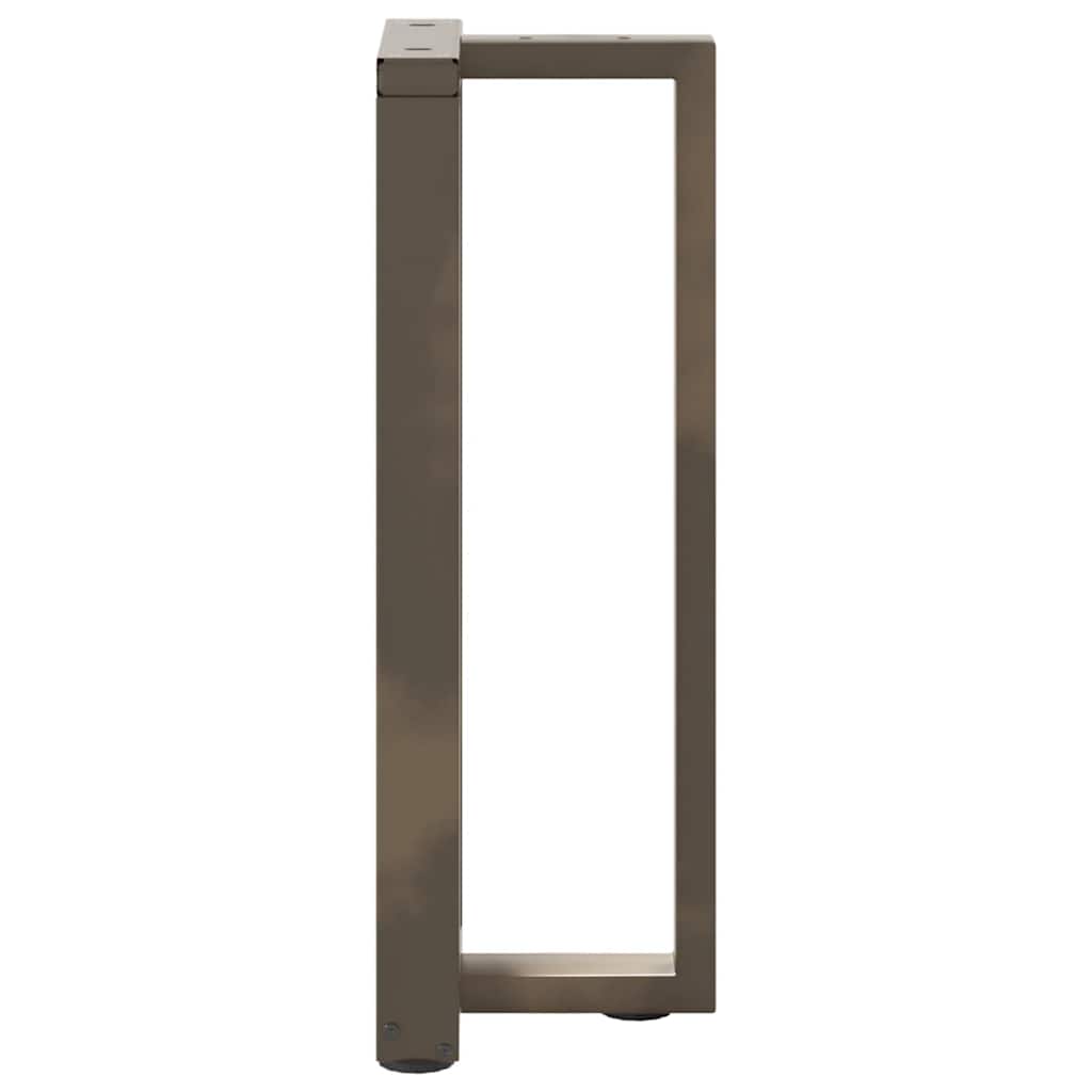 konsolbordben T-formet 2 stk. sort 25x28x(72-73) cm stål