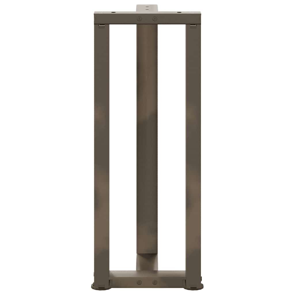 konsolbordben T-formet 2 stk. sort 25x28x(72-73) cm stål
