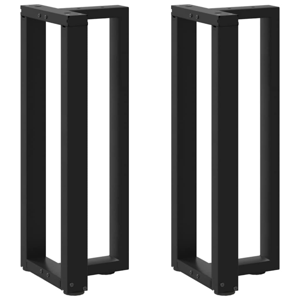 konsolbordben T-formet 2 stk. sort 38x25x(72-73) cm stål