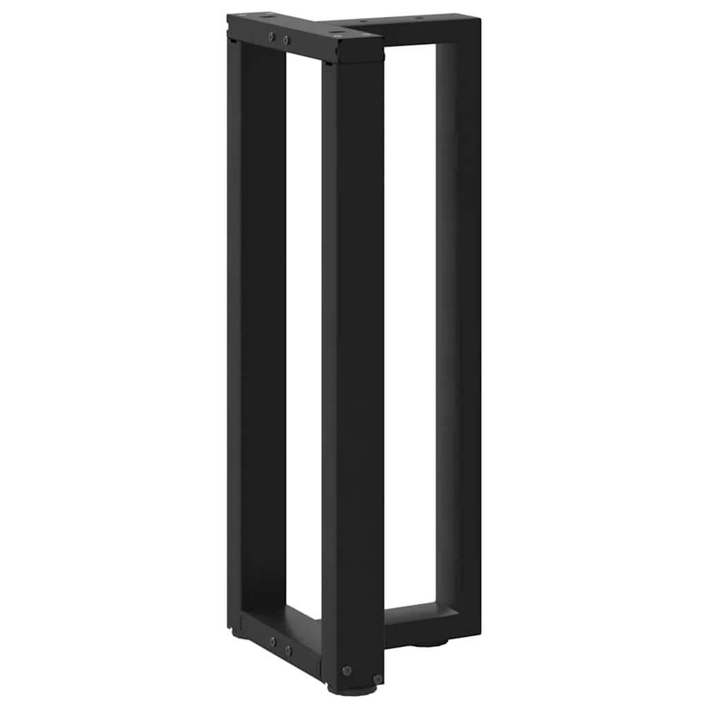 konsolbordben T-formet 2 stk. sort 38x25x(72-73) cm stål