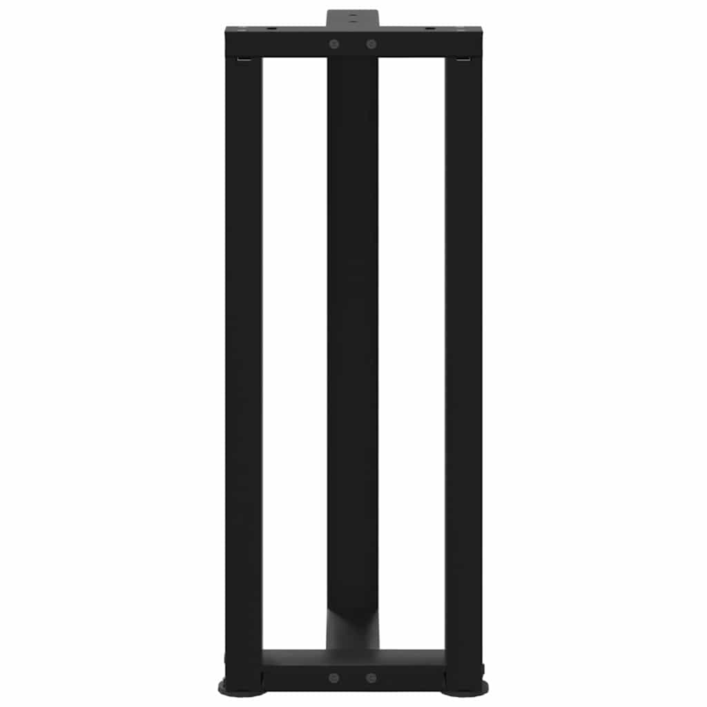 konsolbordben T-formet 2 stk. sort 38x25x(72-73) cm stål