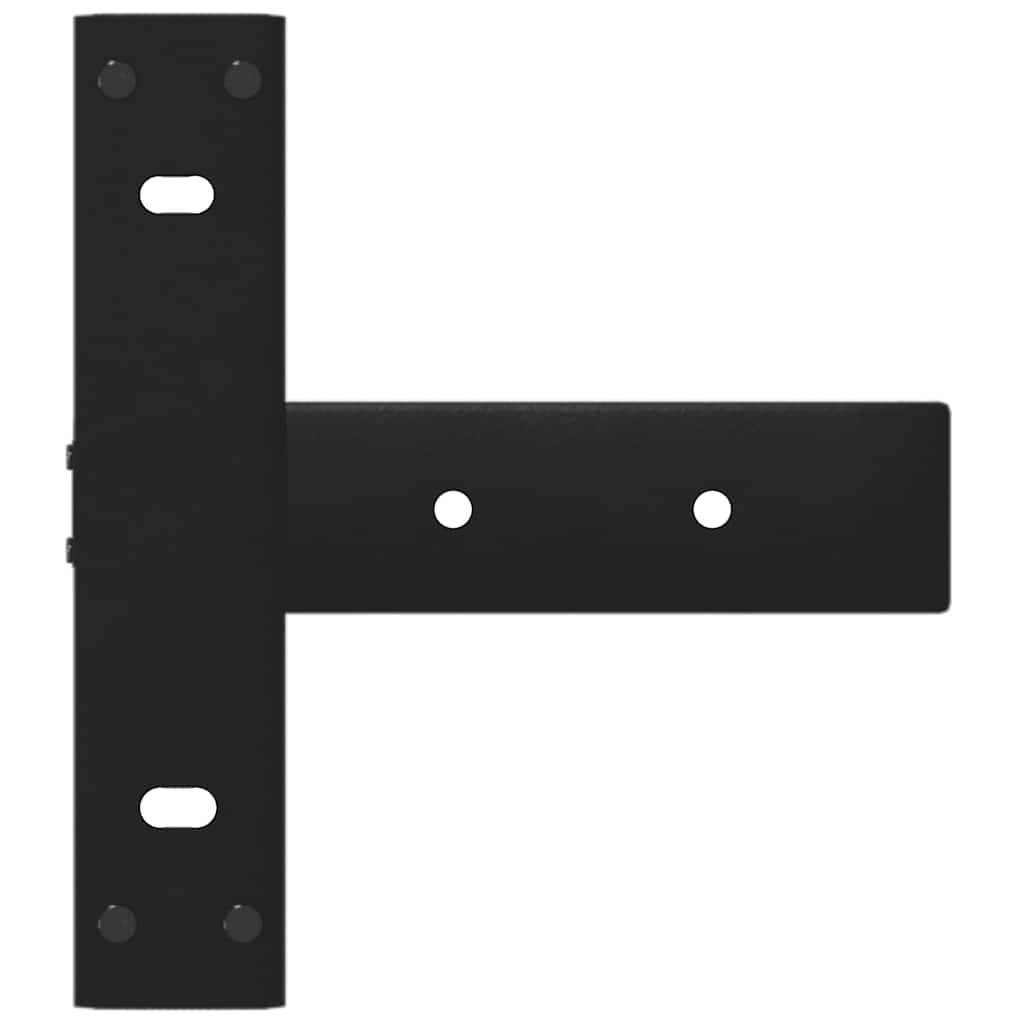 konsolbordben T-formet 2 stk. sort 38x25x(72-73) cm stål
