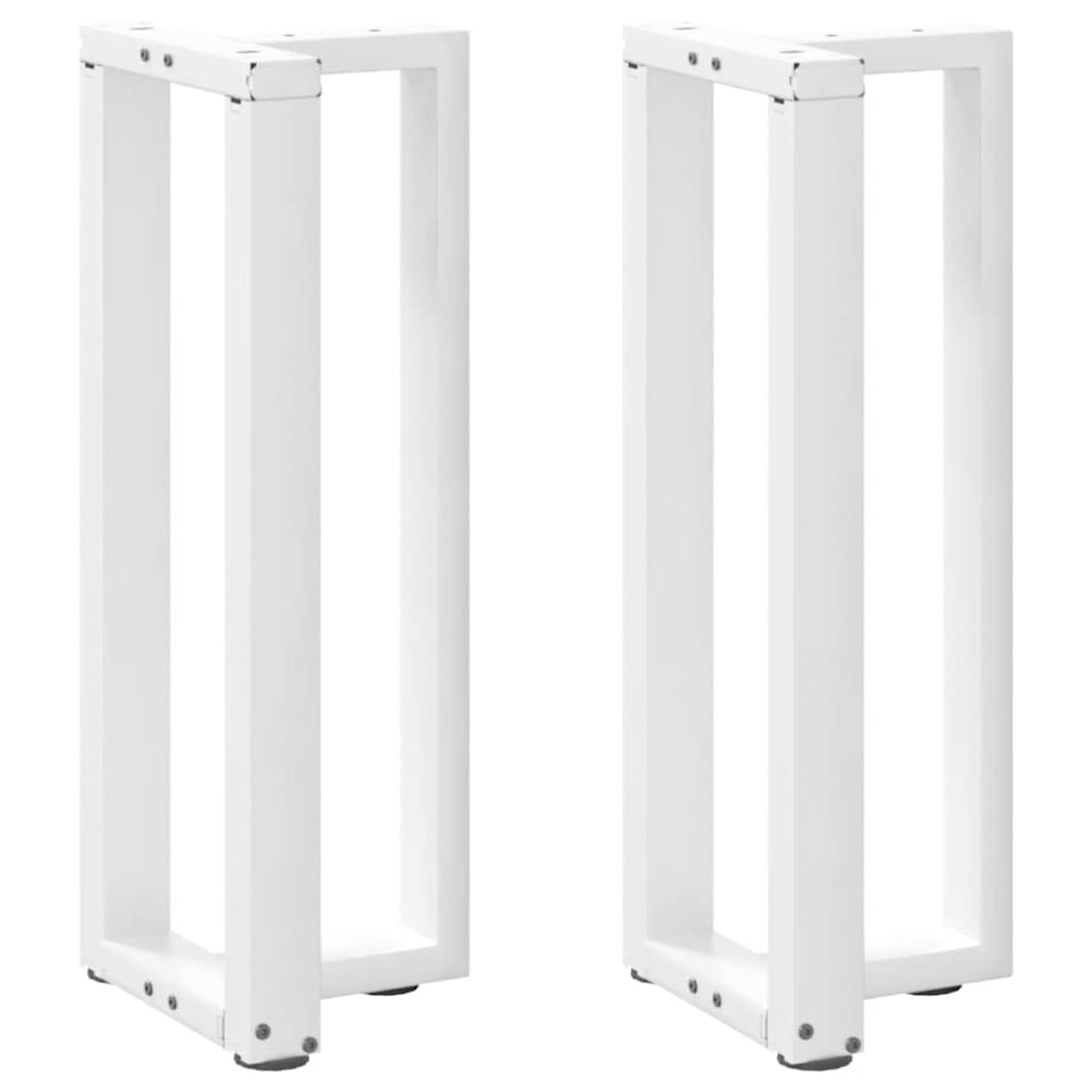 konsolbordben T-formet 2 stk. hvid 38x25x(72-73) cm stål