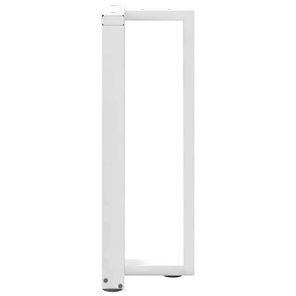 konsolbordben T-formet 2 stk. hvid 38x25x(72-73) cm stål