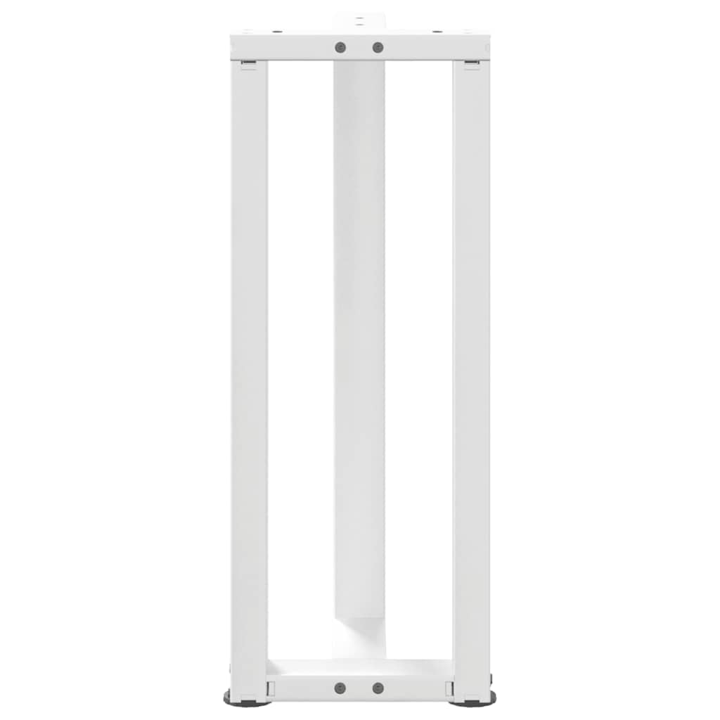 konsolbordben T-formet 2 stk. hvid 38x25x(72-73) cm stål