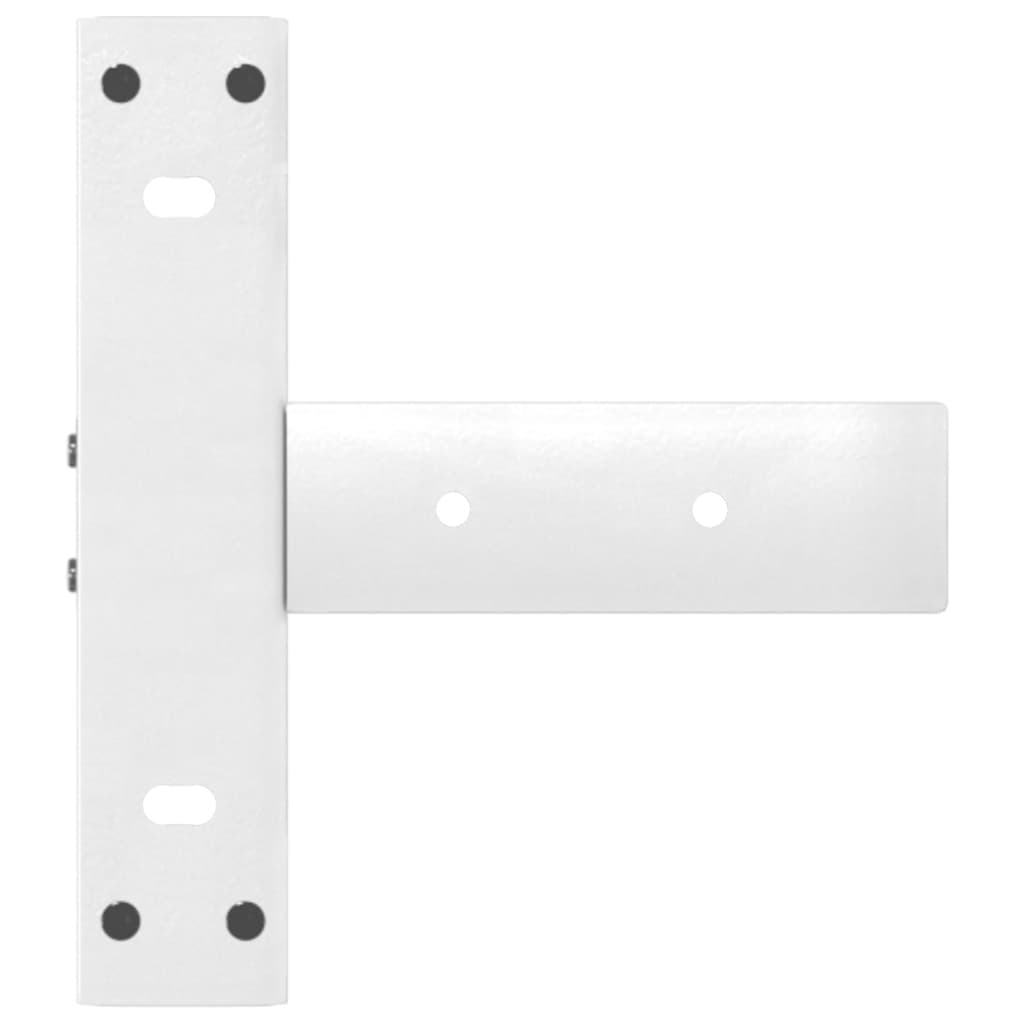 konsolbordben T-formet 2 stk. hvid 38x25x(72-73) cm stål