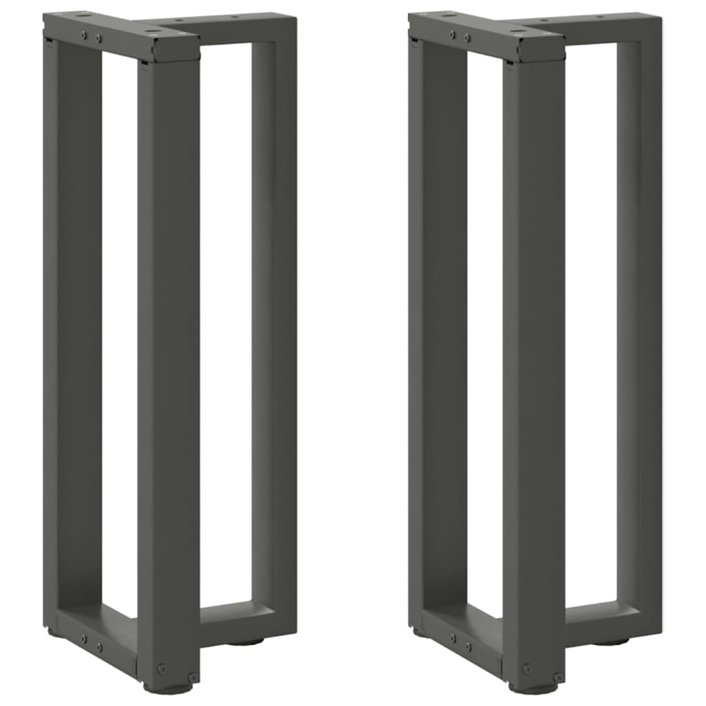 konsolbordben T-formet 2 stk. antracit 38x25x(72-73) cm stål