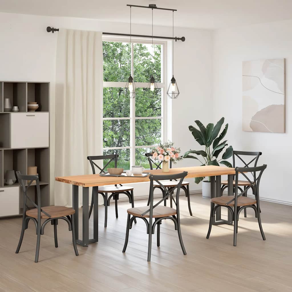 konsolbordben T-formet 2 stk. antracit 38x25x(72-73) cm stål