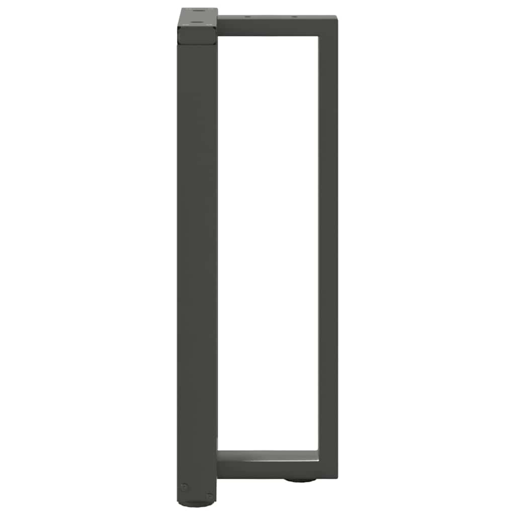 konsolbordben T-formet 2 stk. antracit 38x25x(72-73) cm stål