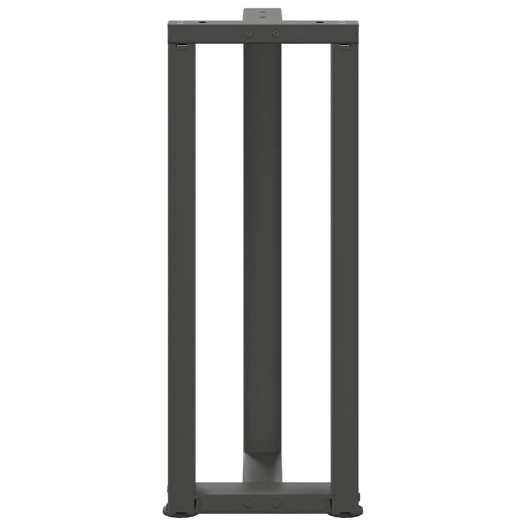 konsolbordben T-formet 2 stk. antracit 38x25x(72-73) cm stål