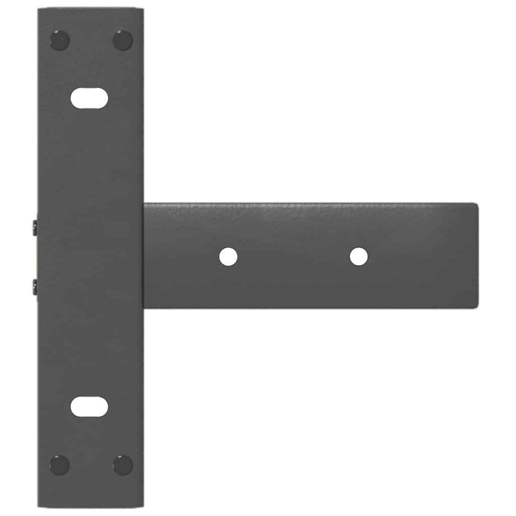 konsolbordben T-formet 2 stk. antracit 38x25x(72-73) cm stål