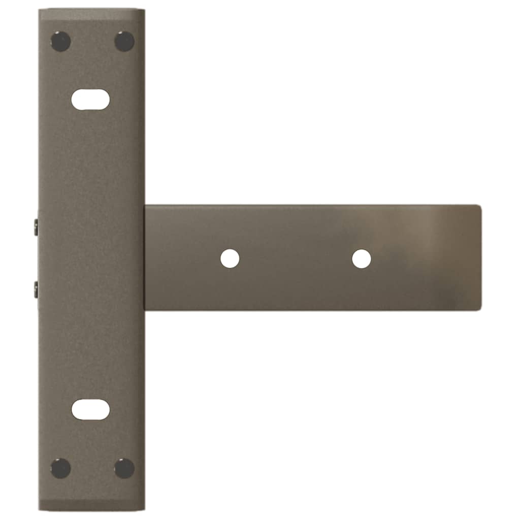 konsolbordben T-formet 2 stk. sort 38x25x(72-73) cm stål