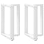 spisebordsben T-formet 2 stk. hvid 60x35x(72-73) cm stål