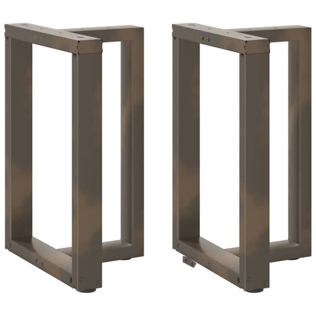 spisebordsben T-formet 2 stk. sort 60x35x(72-73) cm stål
