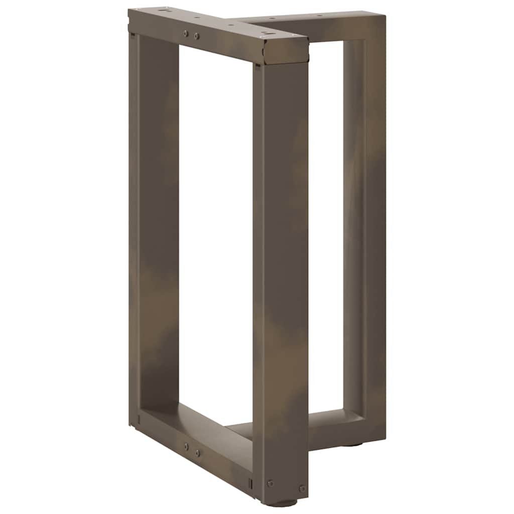 spisebordsben T-formet 2 stk. sort 60x35x(72-73) cm stål