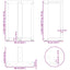 spisebordsben T-formet 2 stk. sort 60x35x(72-73) cm stål