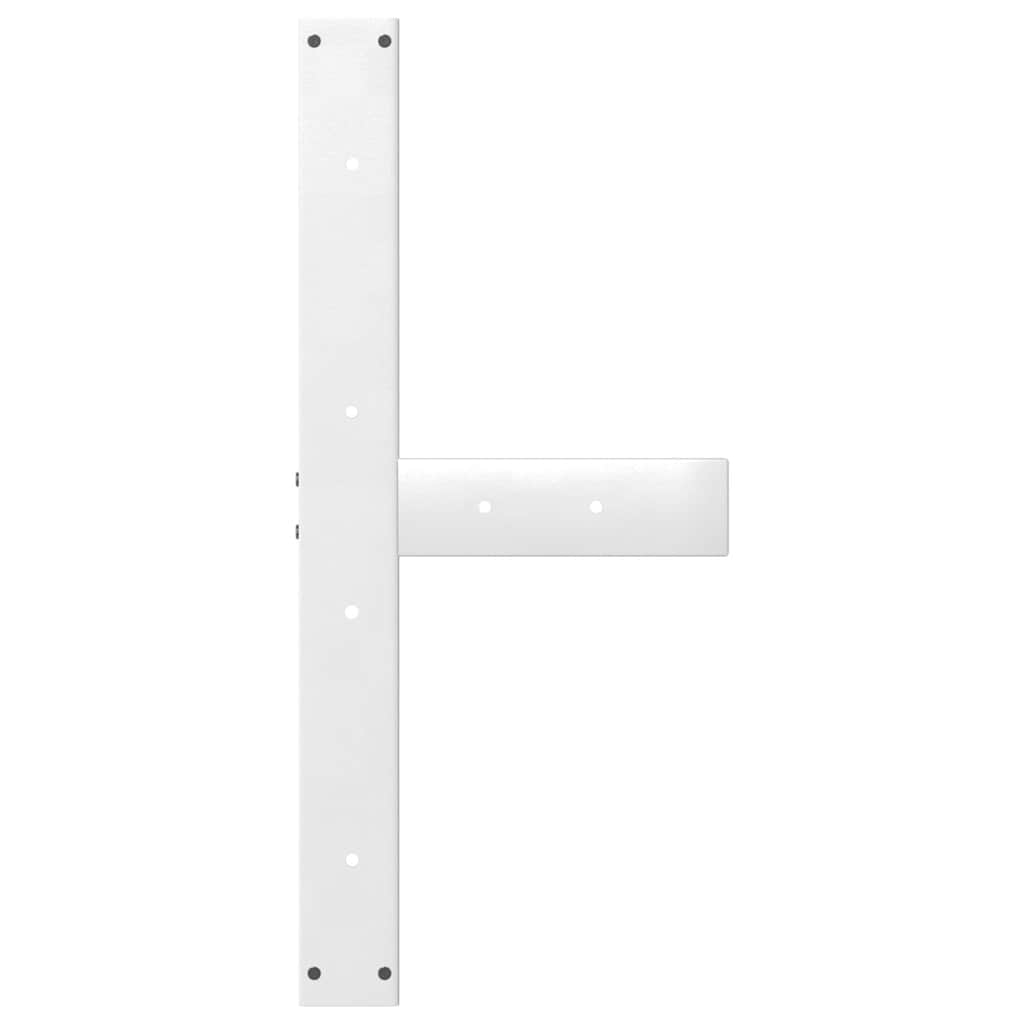 spisebordsben T-formet 2 stk. hvid 70x35x(72-73) cm stål
