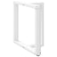 spisebordsben T-formet 2 stk. hvid 80x35x(72-73) cm stål