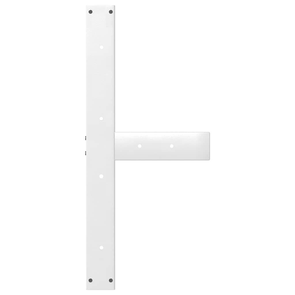 spisebordsben T-formet 2 stk. hvid 80x35x(72-73) cm stål