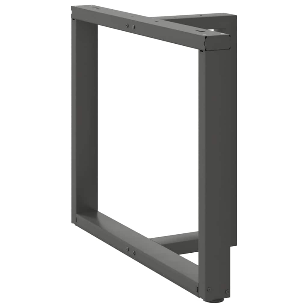 spisebordsben T-formet 2 stk. antracit 90x35x(72-73) cm stål