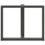 spisebordsben T-formet 2 stk. antracit 90x35x(72-73) cm stål