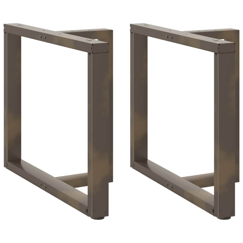 spisebordsben T-formet 2 stk. sort 90x35x(72-73) cm stål