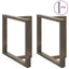 spisebordsben T-formet 2 stk. sort 90x35x(72-73) cm stål