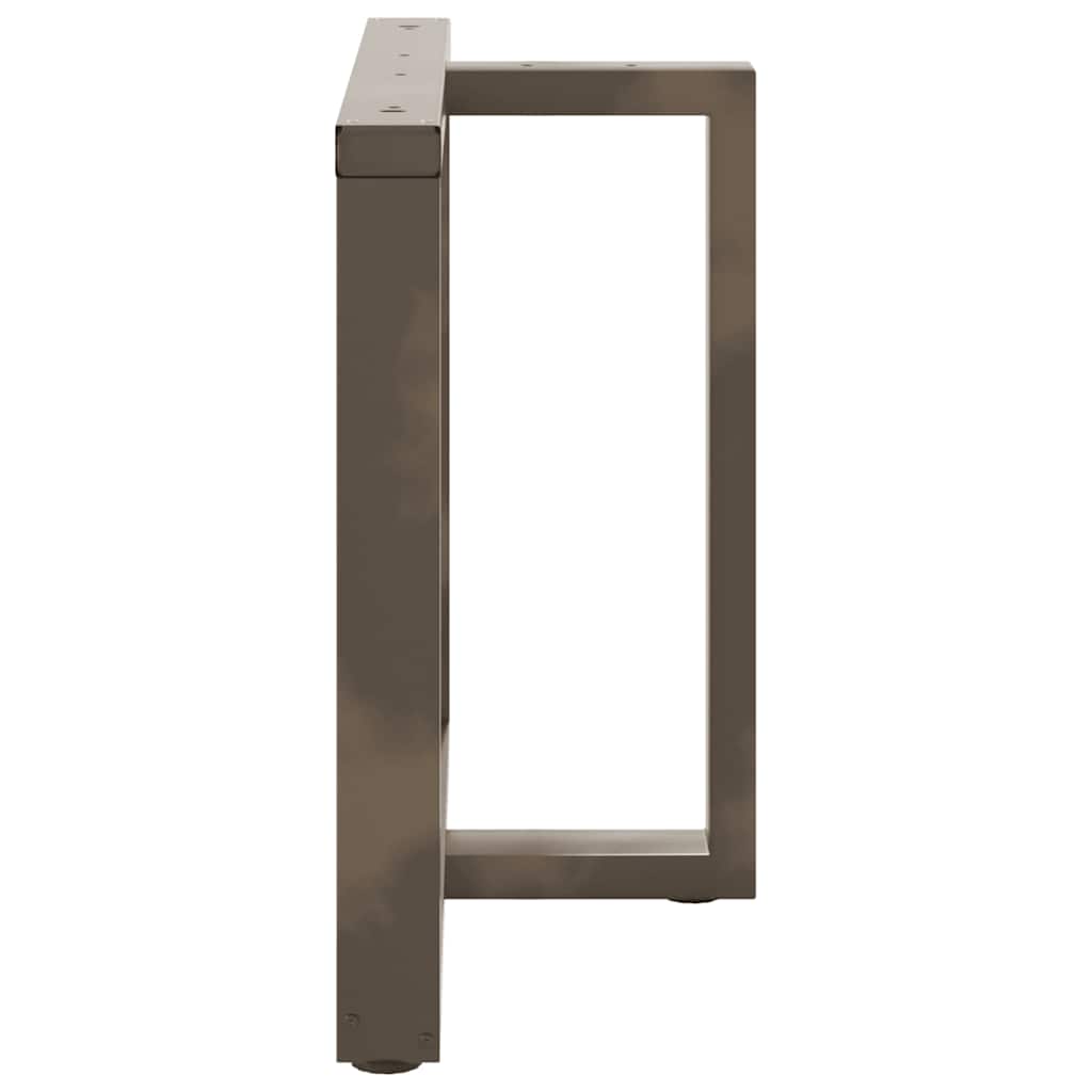 spisebordsben T-formet 2 stk. sort 90x35x(72-73) cm stål