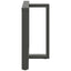 spisebordsben T-formet 2 stk. antracit 100x35x(72-73) cm stål