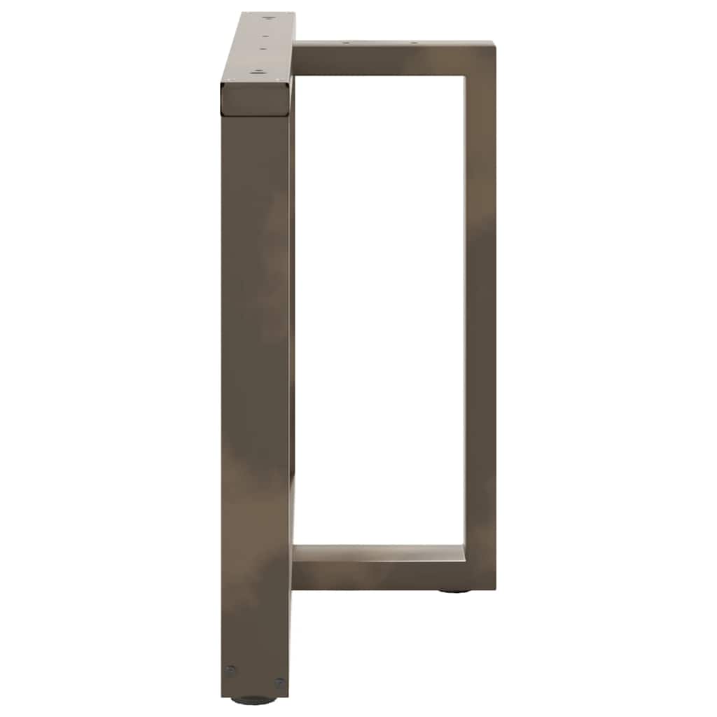 spisebordsben T-formet 2 stk. sort 100x35x(72-73) cm stål