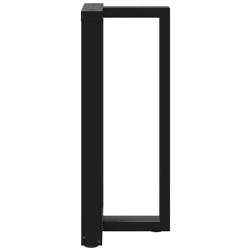barbordsben T-formet 2 stk. sort 40x35x(90-91) cm stål