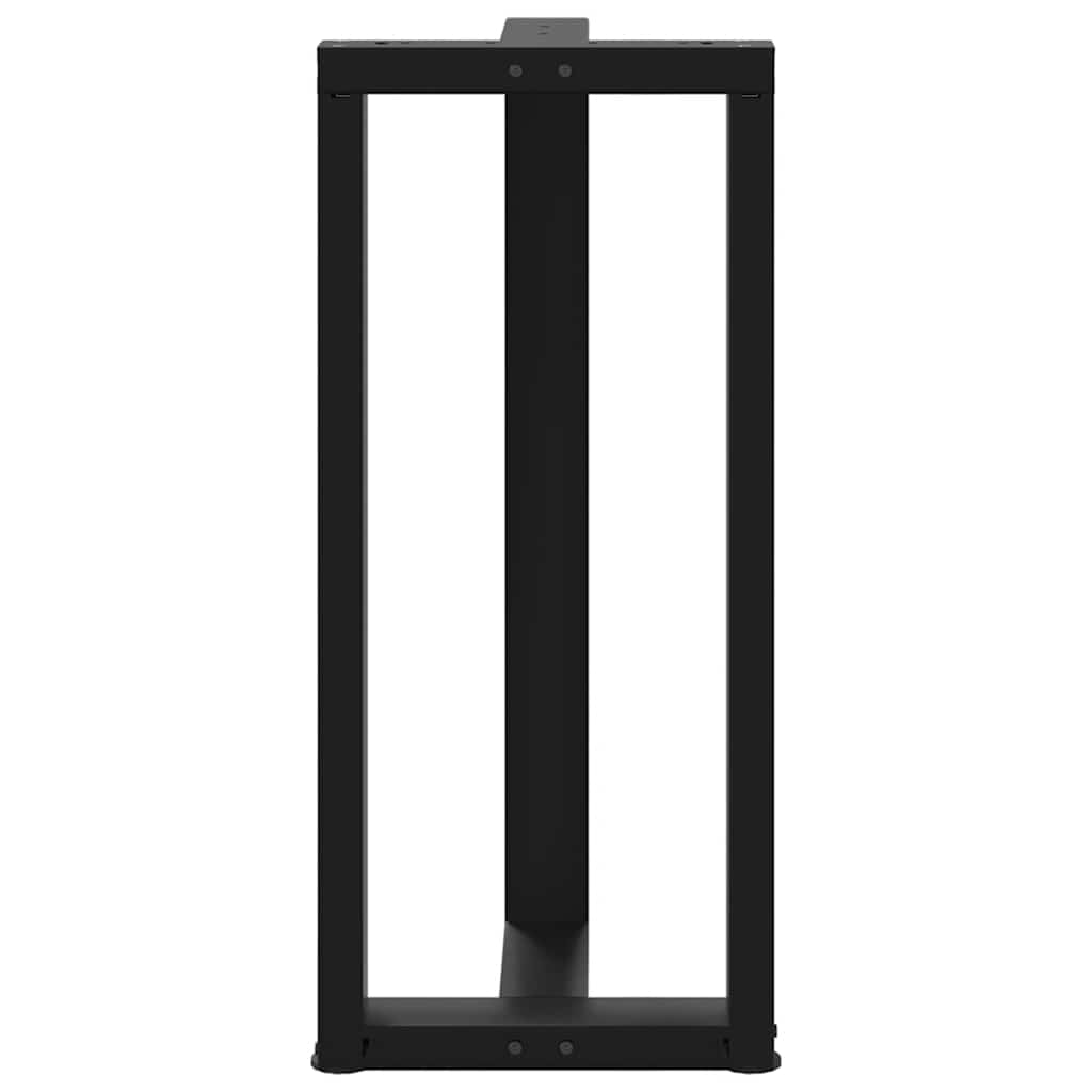 barbordsben T-formet 2 stk. sort 40x35x(90-91) cm stål