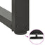 barbordsben T-formet 2 stk. antracit 40x35x(90-91) cm stål