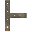 barbordsben T-formet 2 stk. sort 40x35x(90-91) cm stål