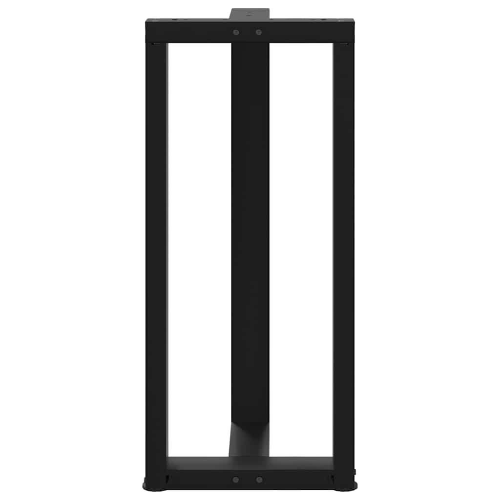 barbordsben T-formet 2 stk. sort 50x35x(90-91) cm stål