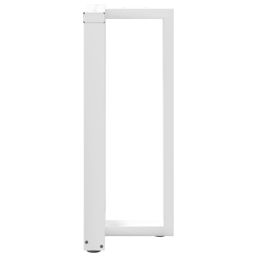 barbordsben T-formet 2 stk. hvid 50x35x(90-91) cm stål