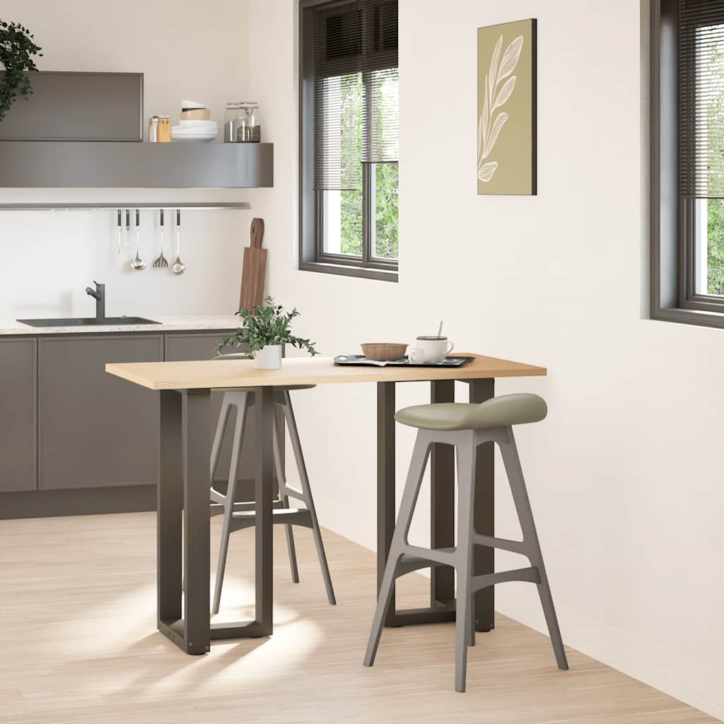 barbordsben T-formet 2 stk. sort 50x35x(90-91) cm stål