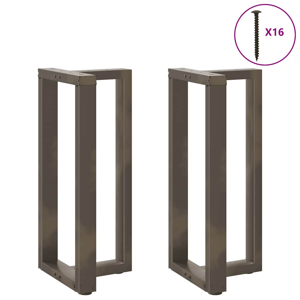 barbordsben T-formet 2 stk. sort 50x35x(90-91) cm stål