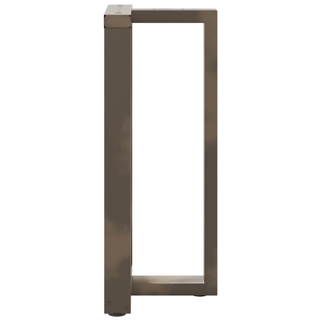 barbordsben T-formet 2 stk. sort 50x35x(90-91) cm stål