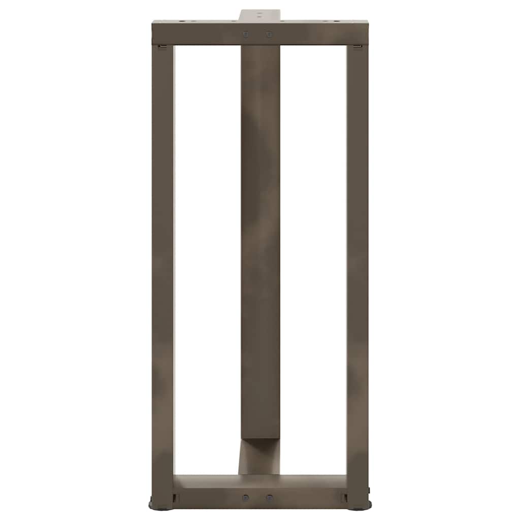 barbordsben T-formet 2 stk. sort 50x35x(90-91) cm stål