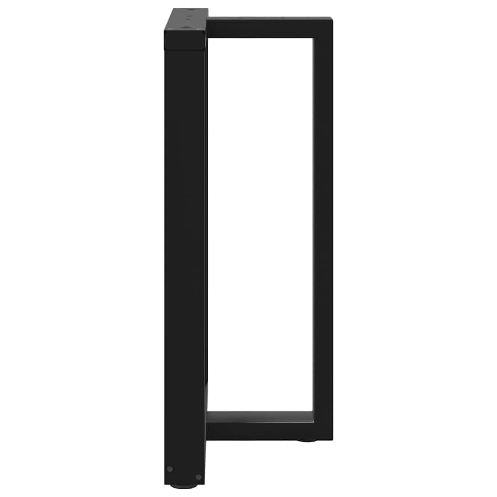 barbordsben T-formet 2 stk. sort 60x35x(90-91) cm stål